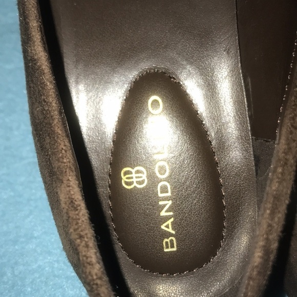 BANDOLINO Lehain brown suede slip on loafer flats made in Italy NEW size 6 - Picture 6 of 7